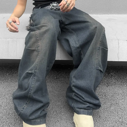 Wide Fit Baggy Denim Pants For Men