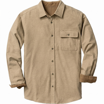 Long Sleeve And Button Down Flannel Shirt For Men