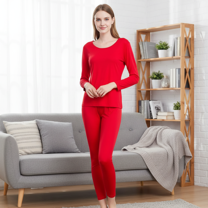 Mulberry Silk Long Johns Thermal Underwear Sets For Women