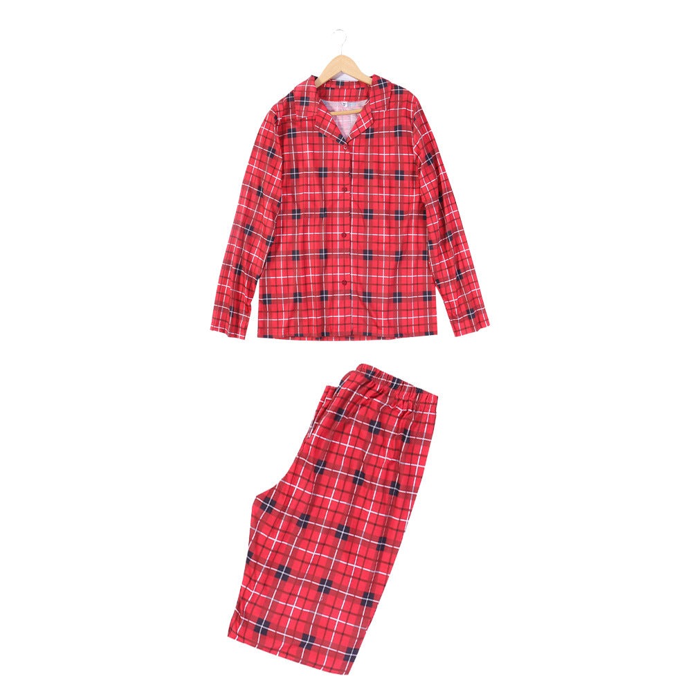 Christmas Plaid Pattern Family Matching Pajama Set