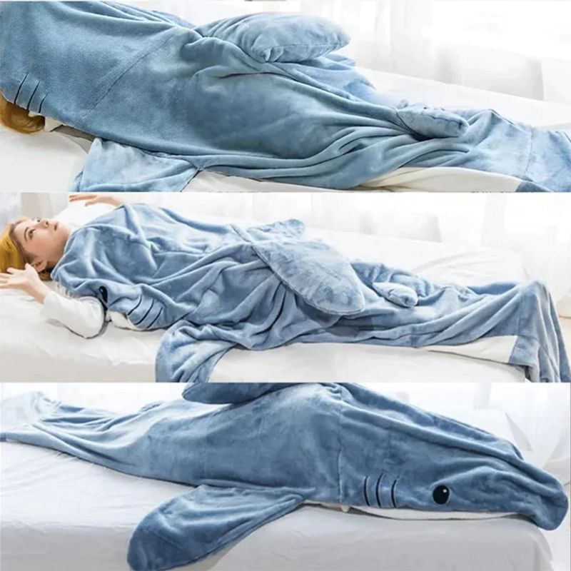 Snug Hooded Shark Blanket