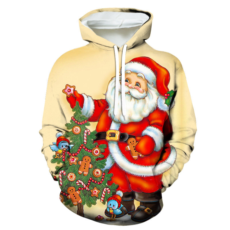 Bedruckte 3D-Hoodie-Kollektion mit Weihnachtsmann-Muster