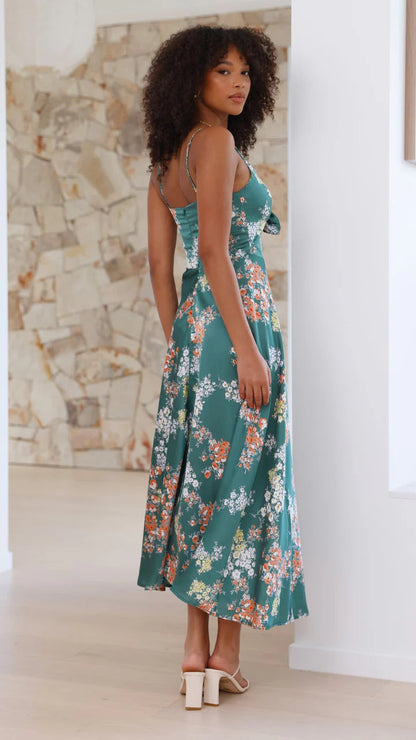 Robe mi-longue fleurie Dreamers
