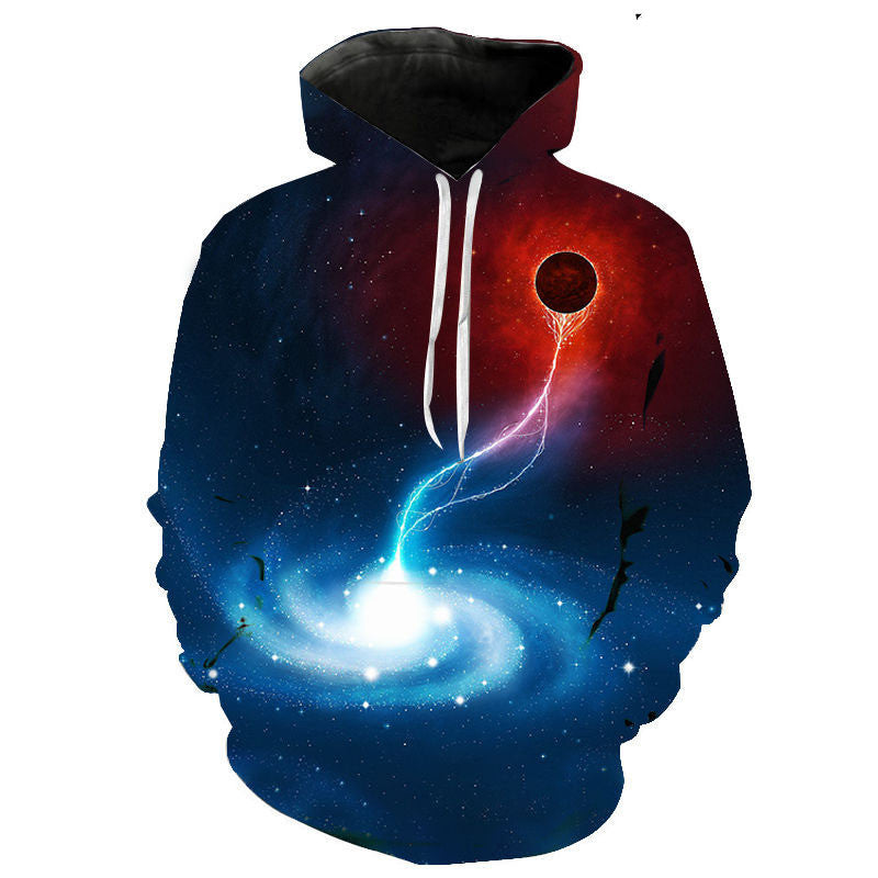 Mehrere Planeten bedruckte 3D-Hoodie-Kollektion