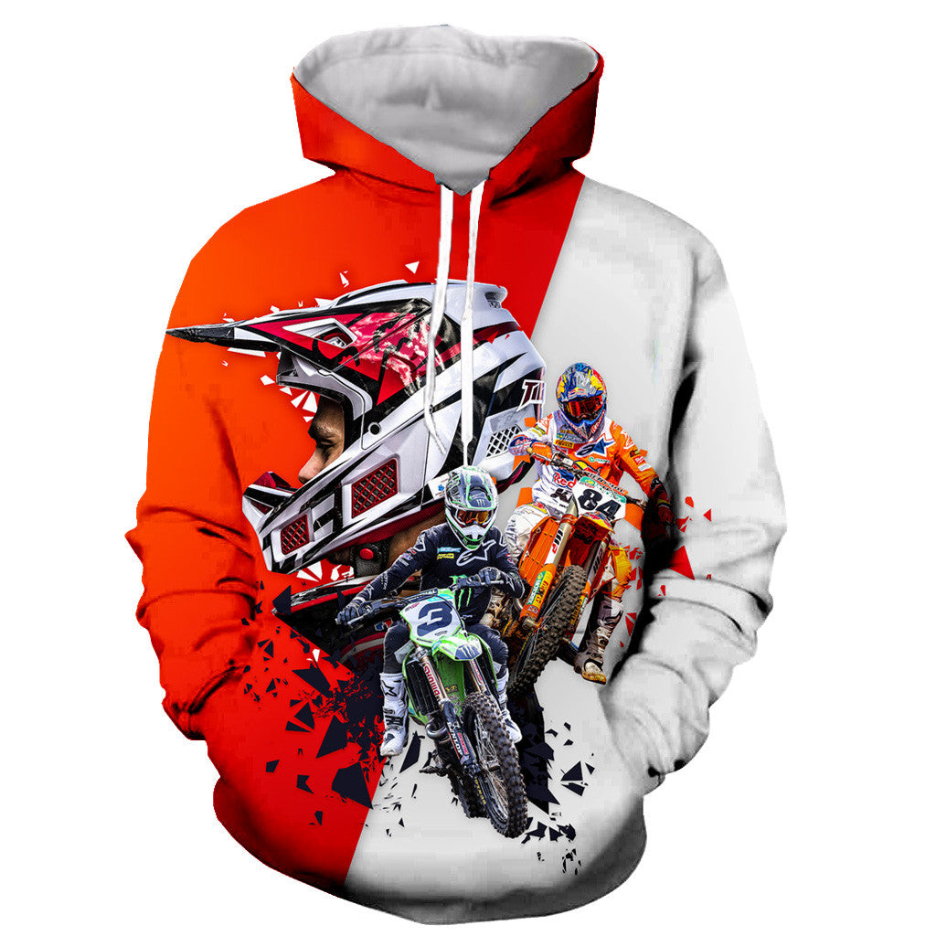 Motor Bike 3D Animated Pullover Hoodie Collection