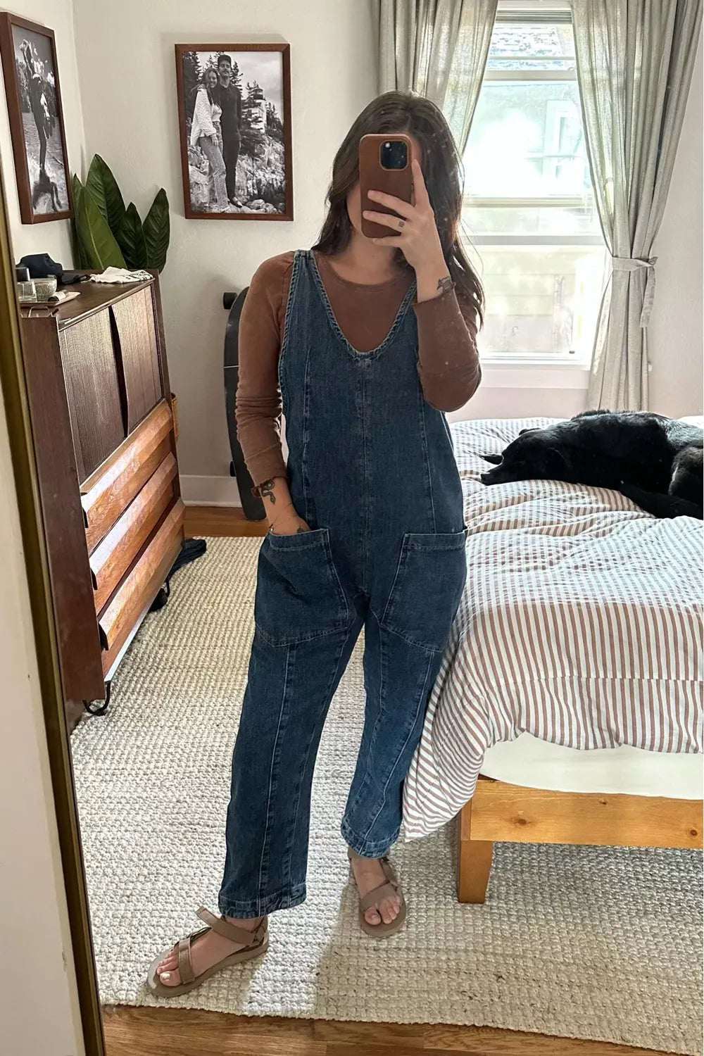 Stylish Denim Jumpsuit With Pockets