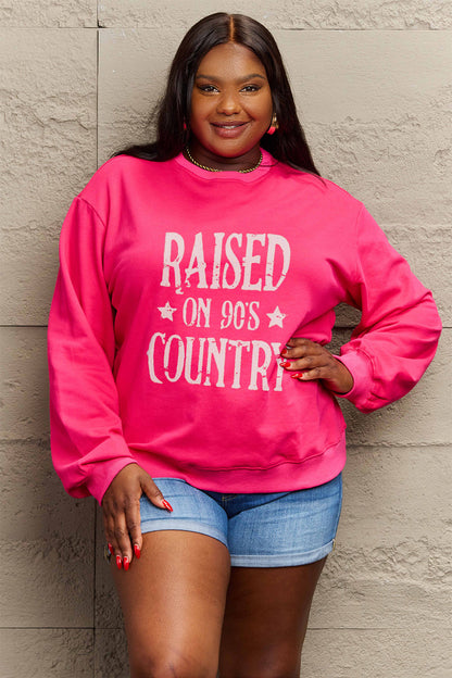 RAISED ON 90S COUNTRY Graphic Printed Sweatshirt