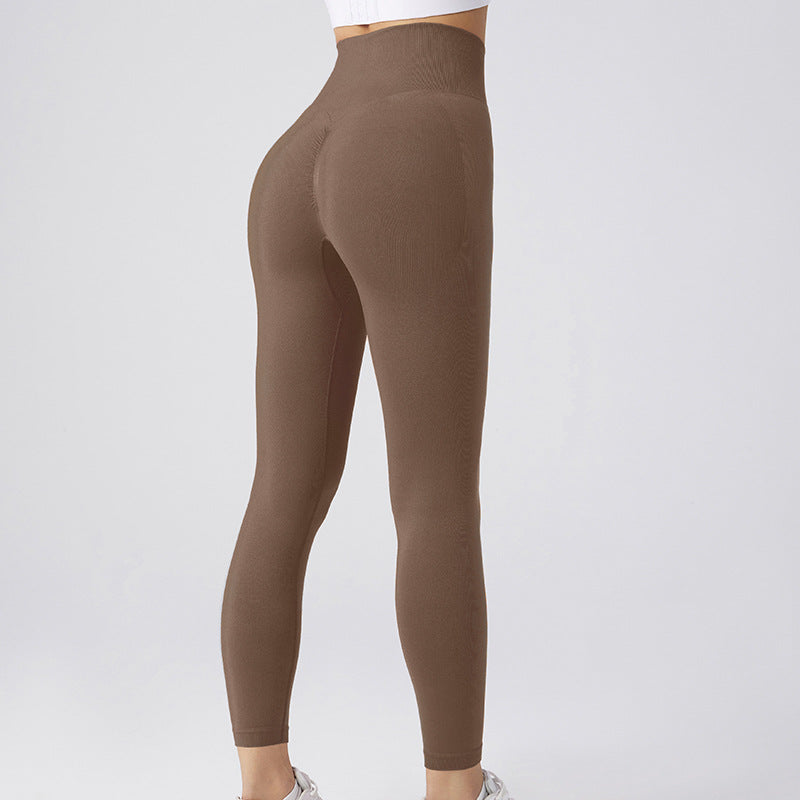 Nahtlose, sportliche, schlichte Leggings