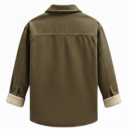 Fleece Lined Cargo Overshirt For Men