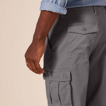 Straight Fit Stretch Cargo Pants For Men