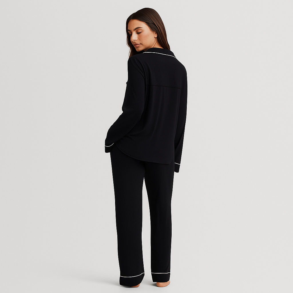 Women Bamboo Stretch Knit Long Sleeve Pajama Set