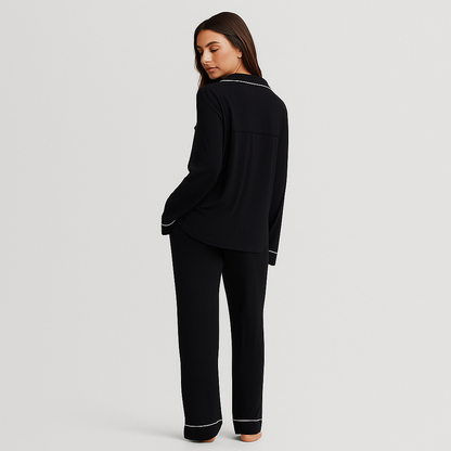 Women Bamboo Stretch Knit Long Sleeve Pajama Set