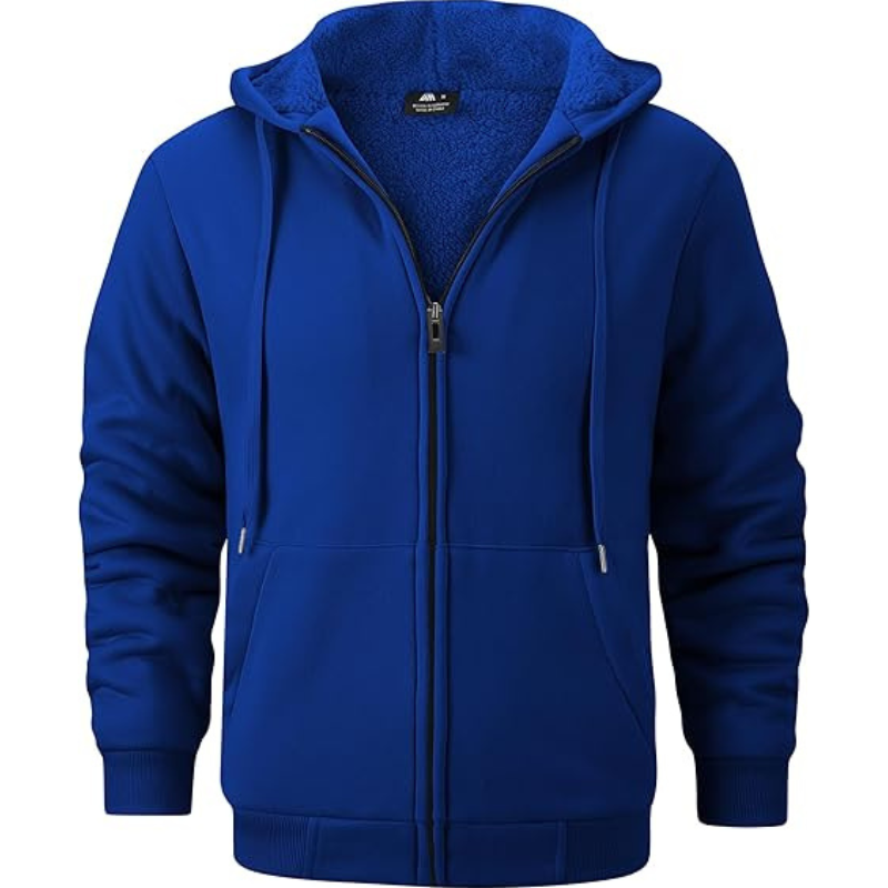 Heavyweight Fleece Full Zip Up Sherpa Lined Sweatshirt For Men