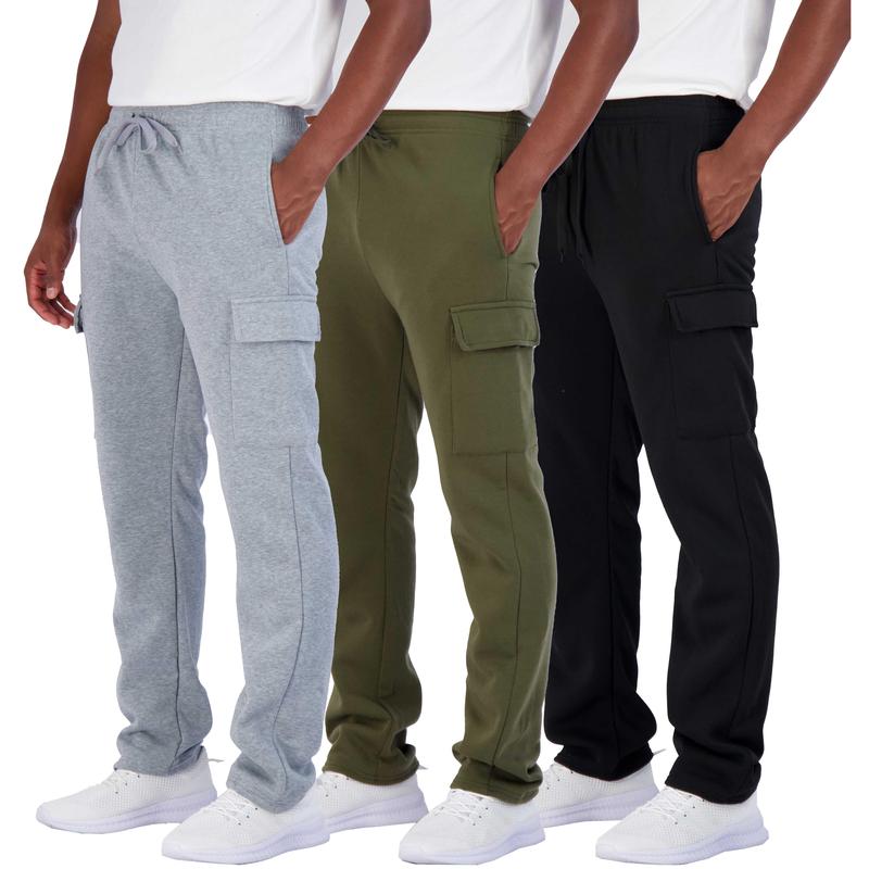 Pack Of 3 Tech Fleece Cargo Sweatpants With Multi Pocket Design For Men