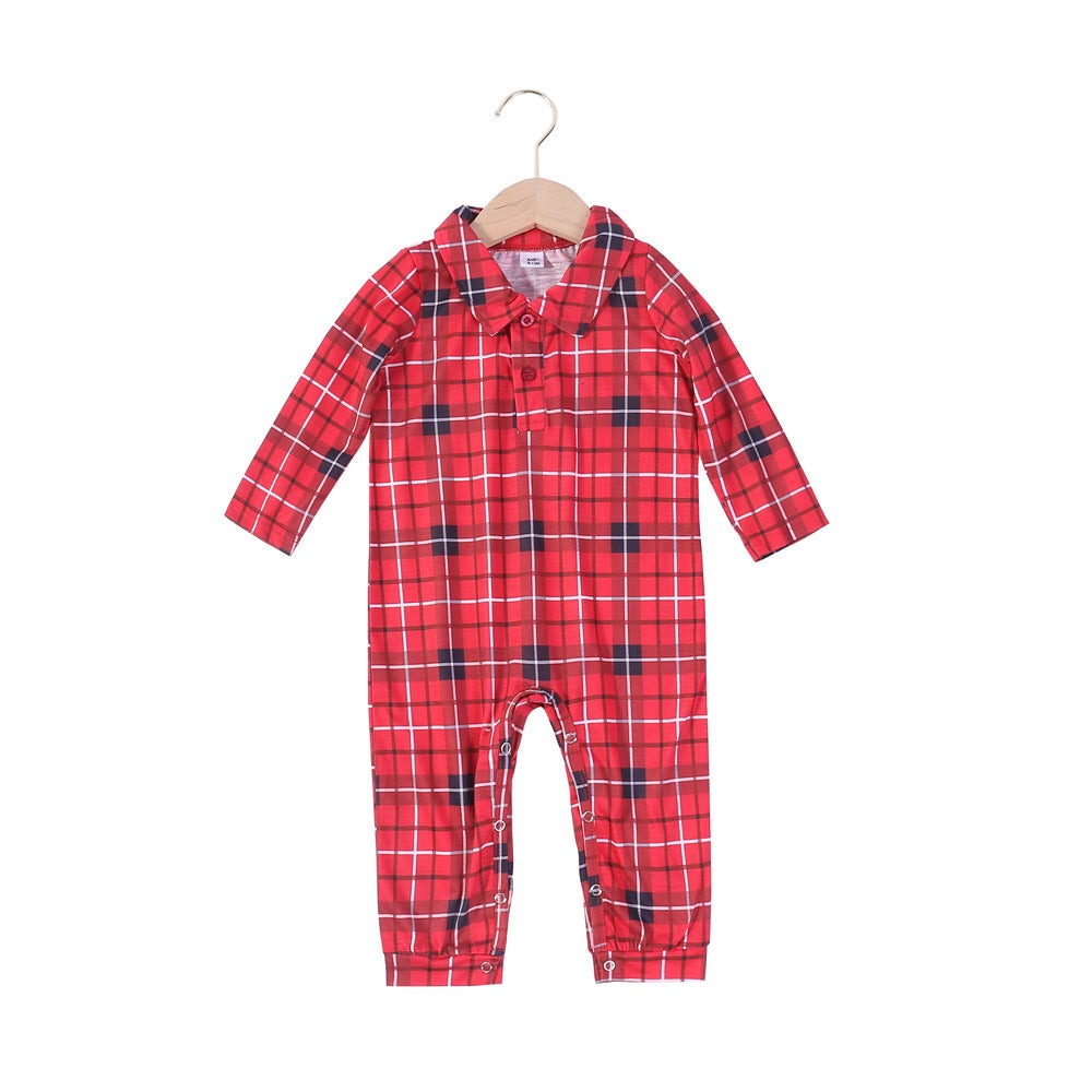 Christmas Plaid Pattern Family Matching Pajama Set