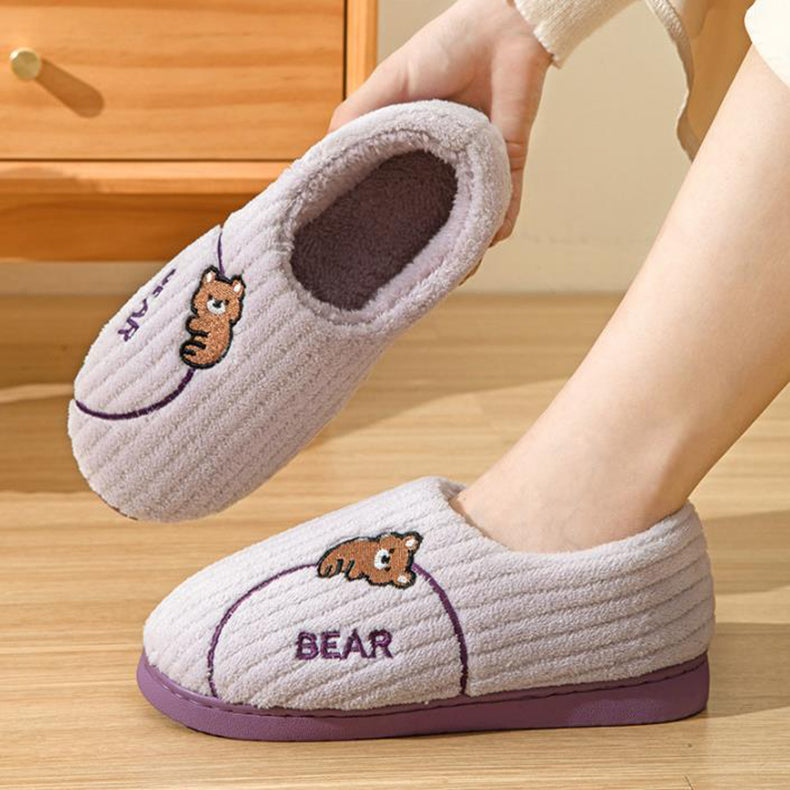 Bear Fuzzy Plush Winter Shoes