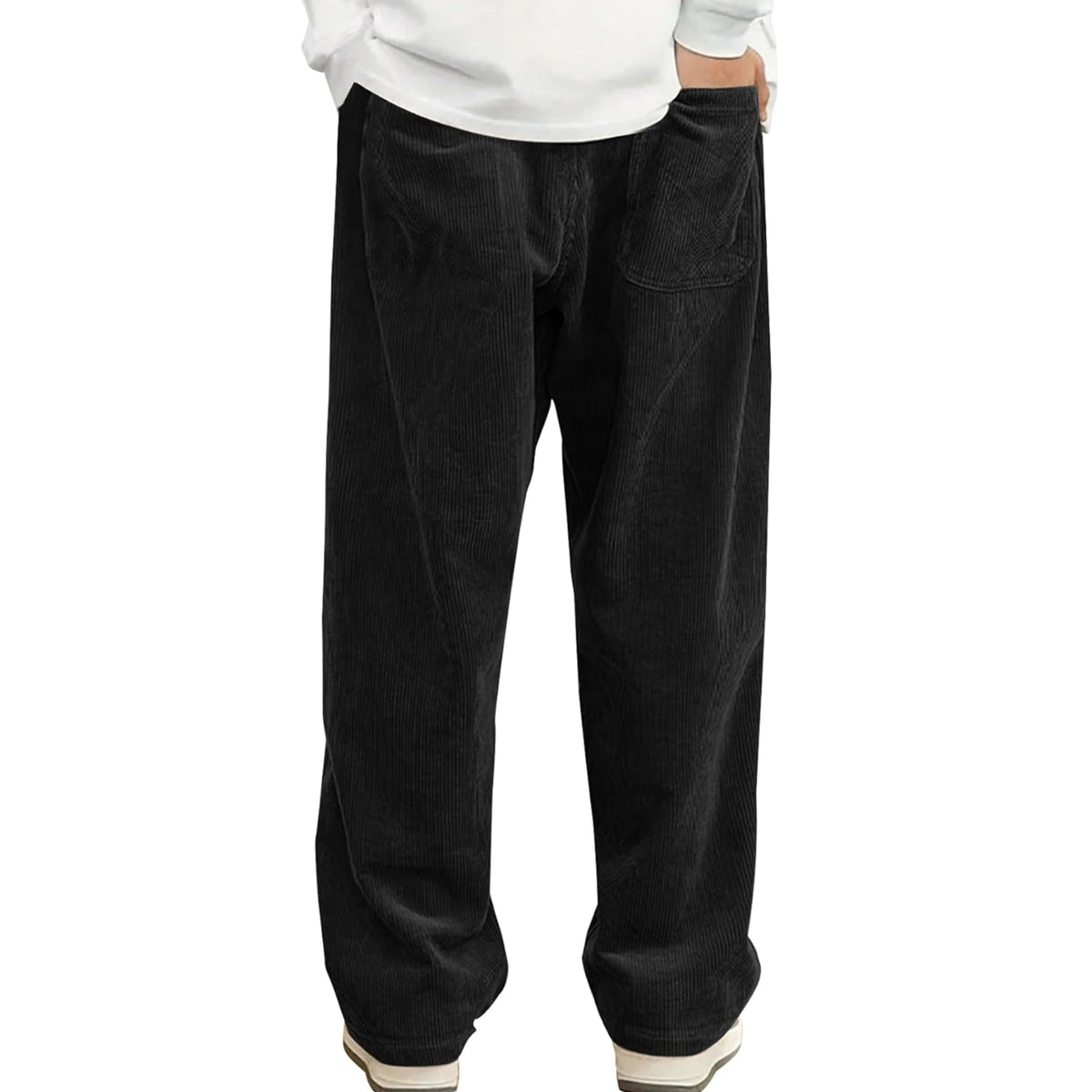 Casual Loose Fit Wide Design Straight Pants For Men