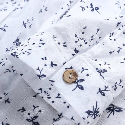 Chemisier à imprimé floral et col en V