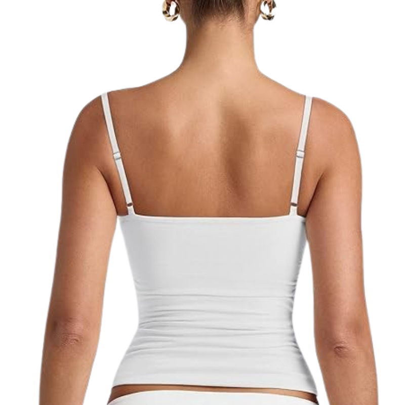 Double Lined Adjustable Cami Tank Top For Women