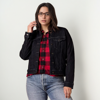 Classic Front Button Denim Jacket With Pockets