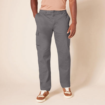 Straight Fit Stretch Cargo Pants For Men