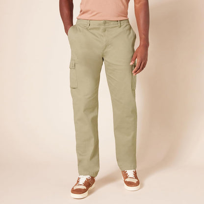 Straight Fit Stretch Cargo Pants For Men