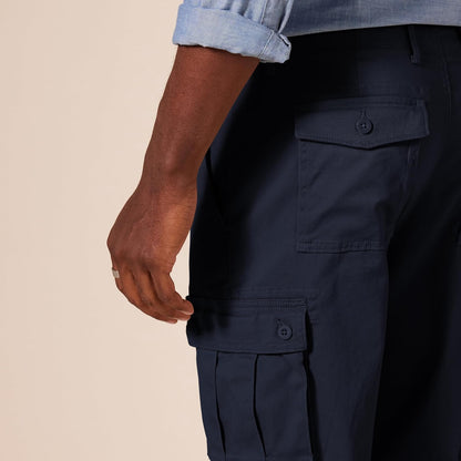 Straight Fit Stretch Cargo Pants For Men