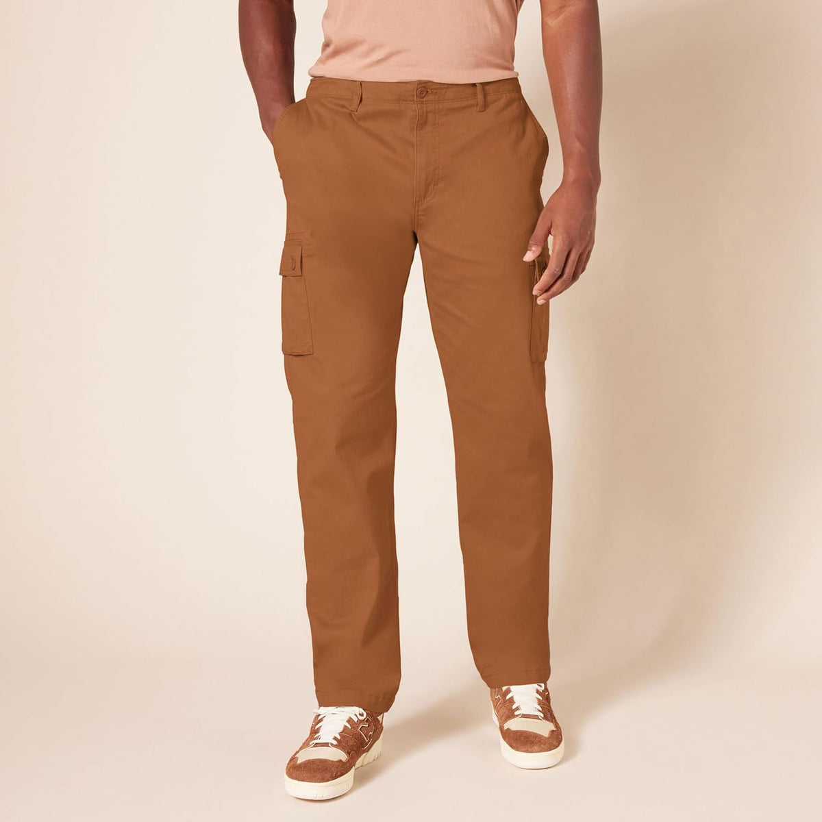 Straight Fit Stretch Cargo Pants For Men