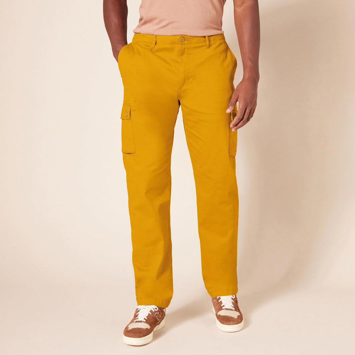 Straight Fit Stretch Cargo Pants For Men