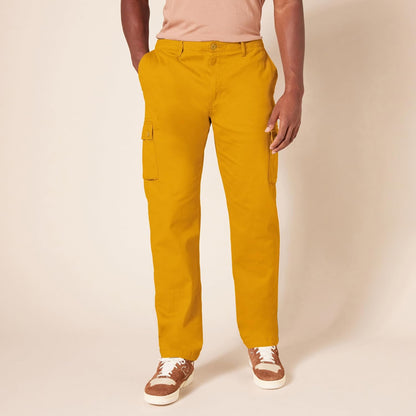 Straight Fit Stretch Cargo Pants For Men