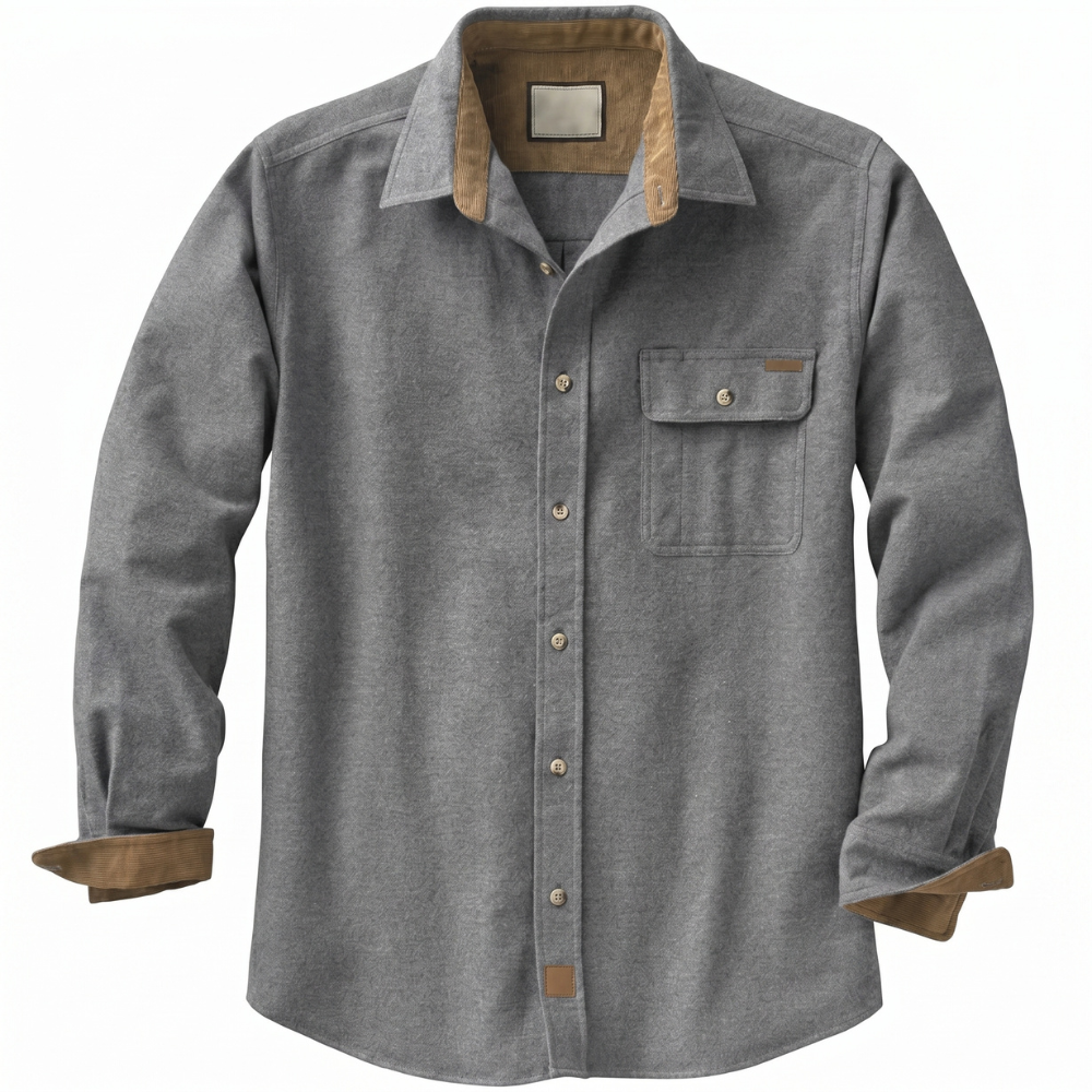 Long Sleeve And Button Down Flannel Shirt For Men