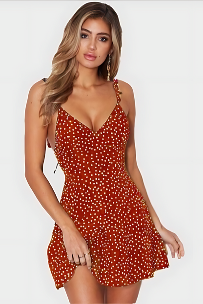 Polka Dot Summer Beach Dress For Women