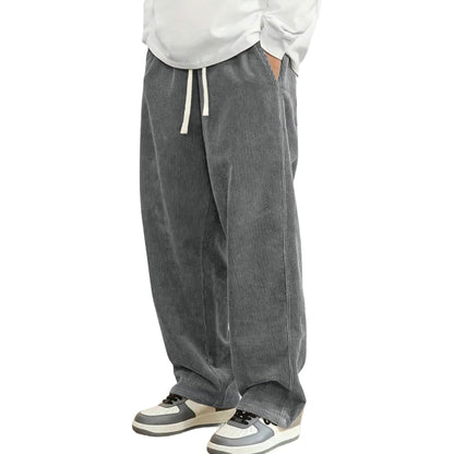Casual Loose Fit Wide Design Straight Pants For Men