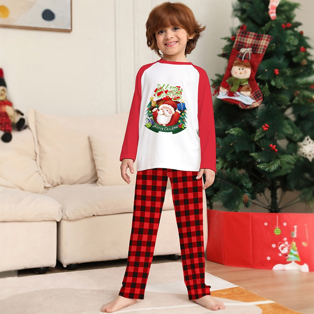 Ensemble de pyjama assorti pour la famille imprimé Père Noël Joyeux Noël