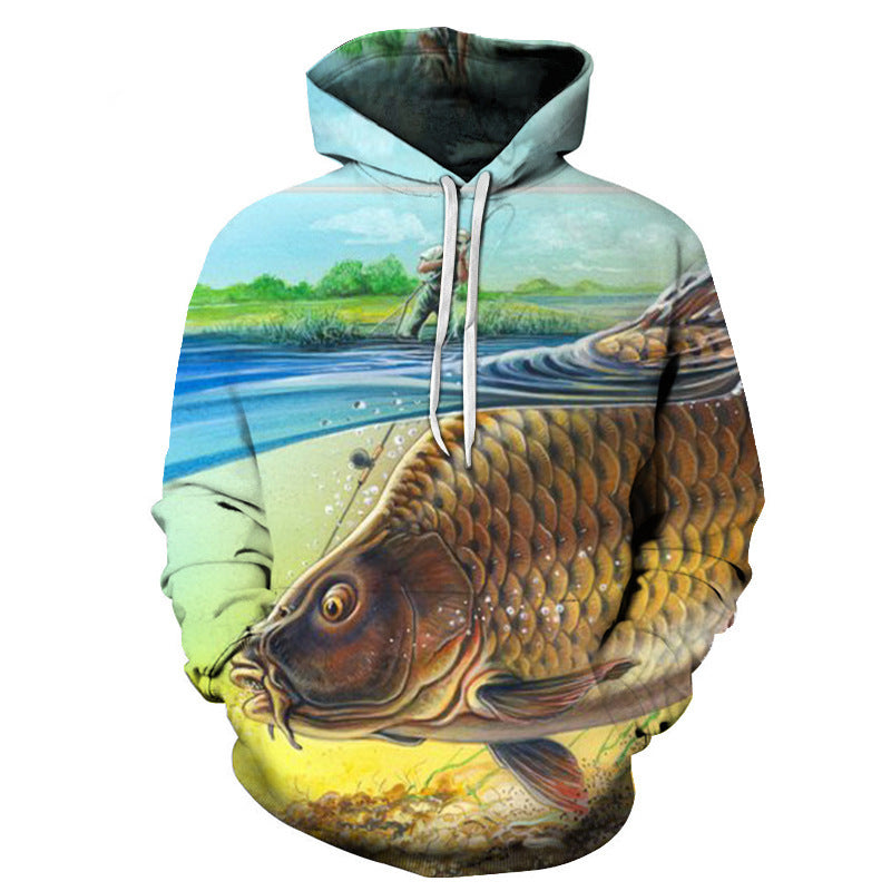 Classic Fish Themed Digital Printed Hoodie Collection