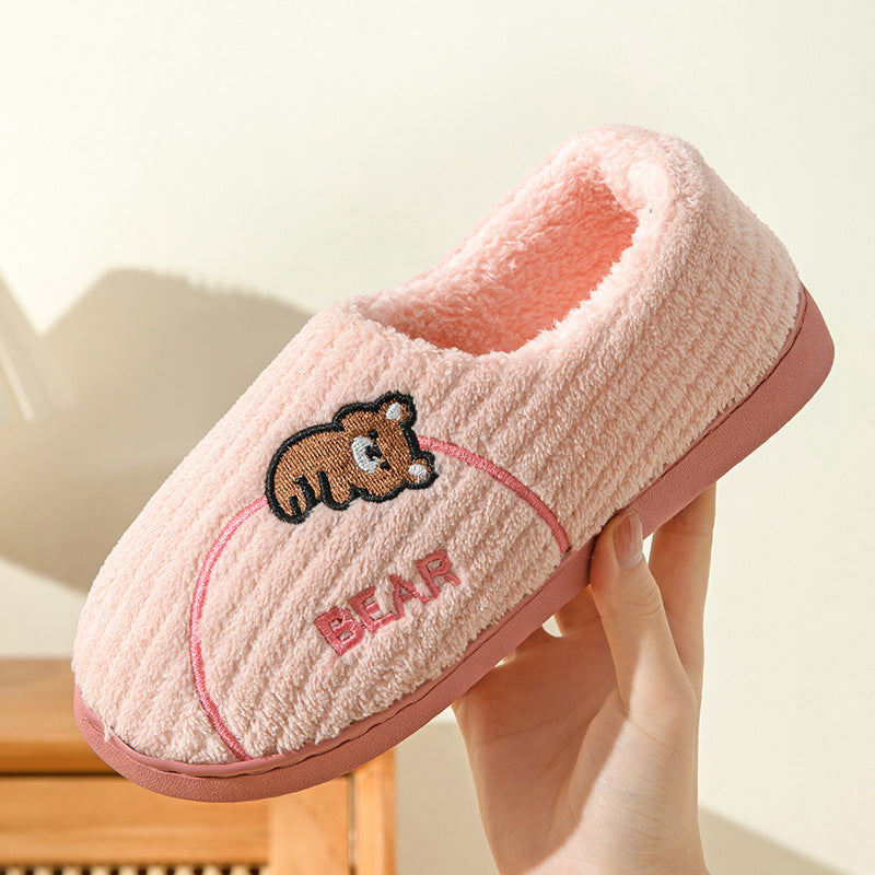 Bear Fuzzy Plush Winter Shoes