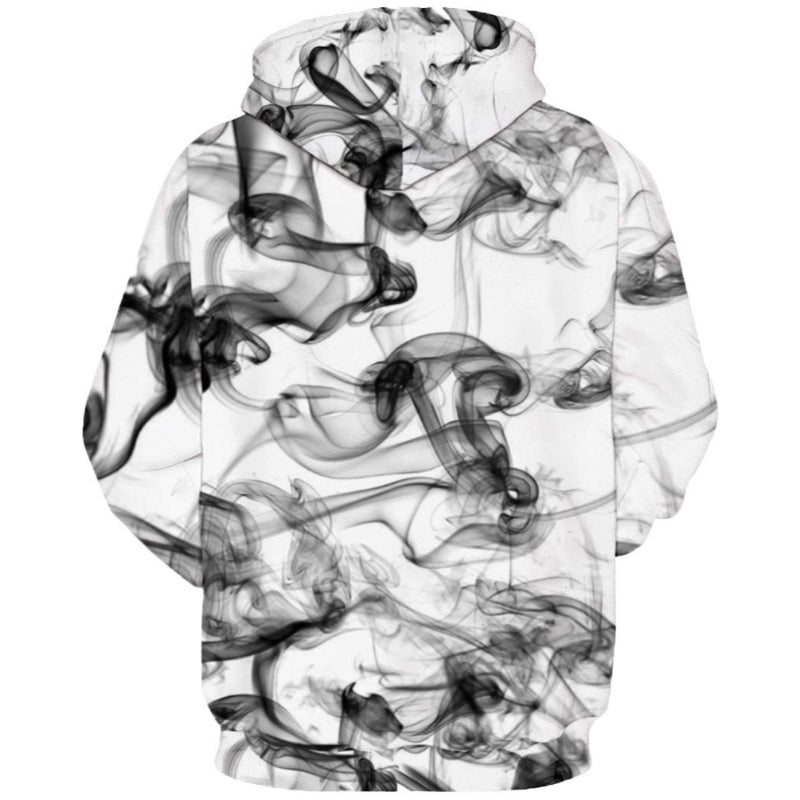 Minimalistischer 3D-Hoodie mit Nebeleffekt-Print