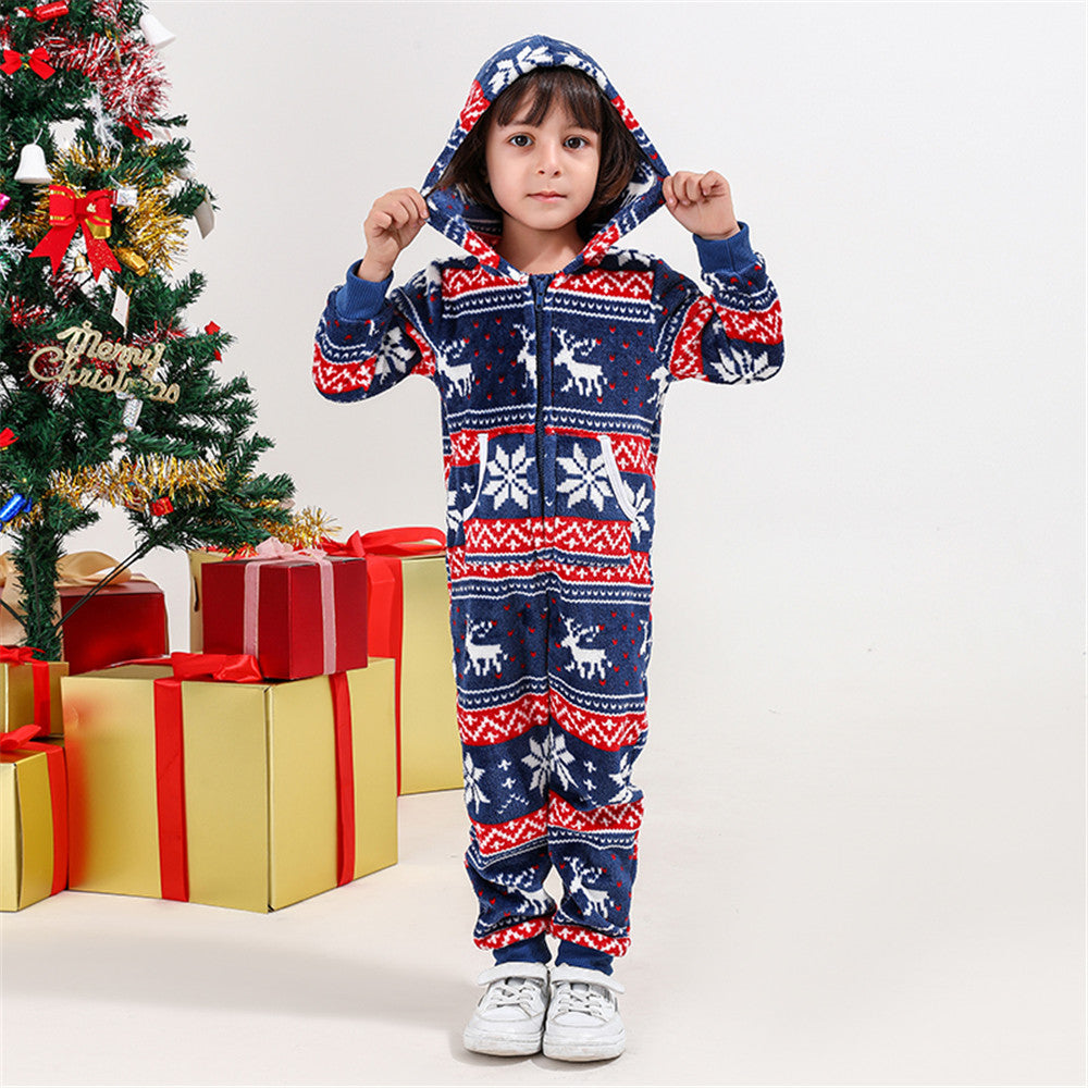 Schnee-Rentier-Weihnachts-Familien-passendes Pyjama-Set