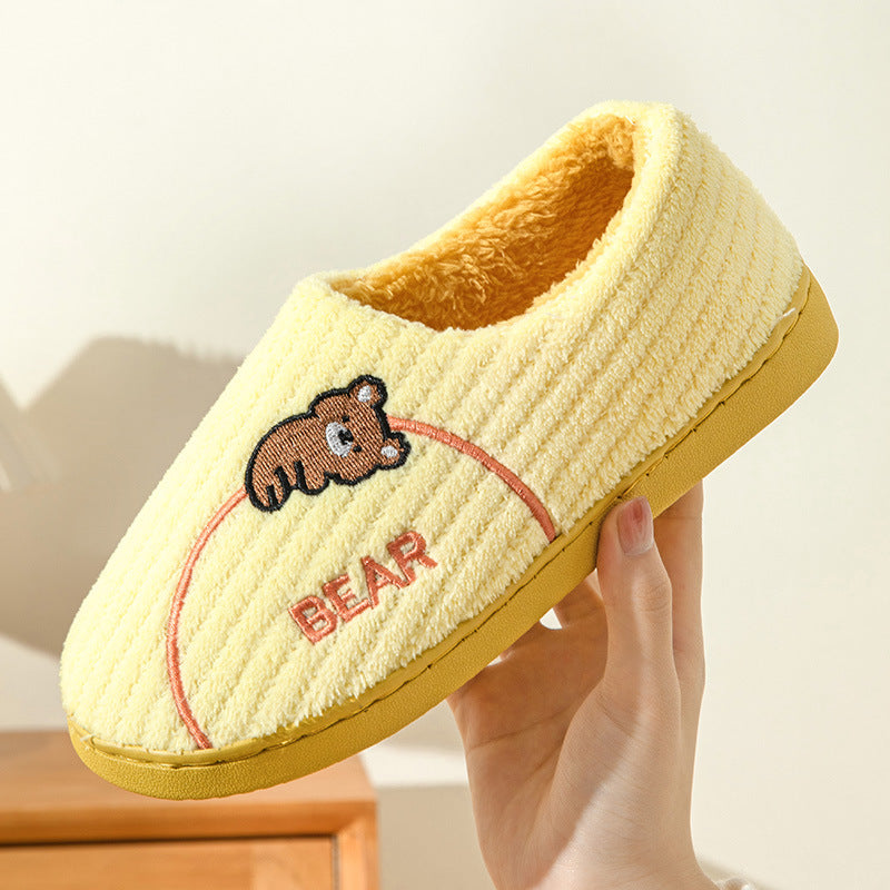 Bear Fuzzy Plush Winter Shoes