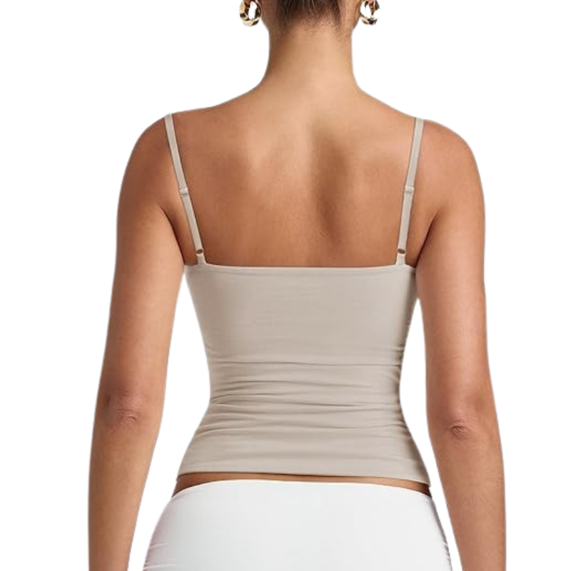 Double Lined Adjustable Cami Tank Top For Women