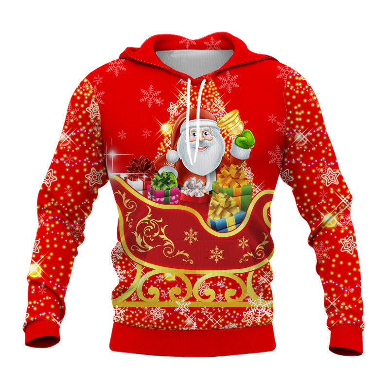 Bedruckte 3D-Hoodie-Kollektion mit Weihnachtsmotiv