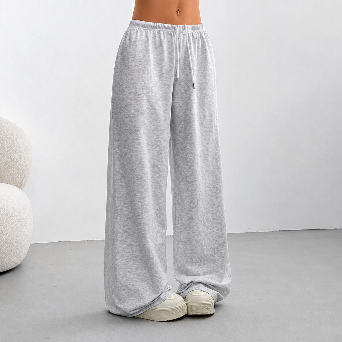 Casual Loose Summer Work Sweatpants With Drawstring For Women