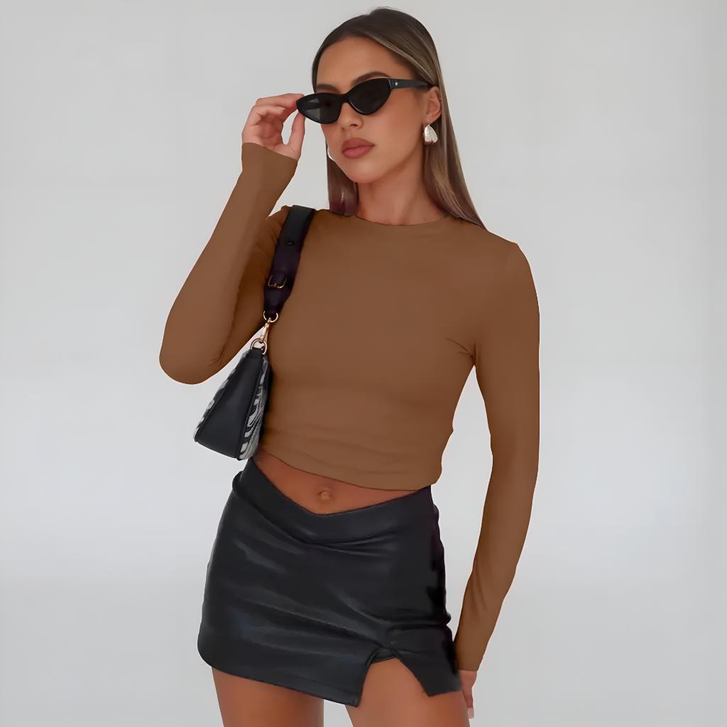 Set Of 3 Slim Fit Long Sleeve Top For Women