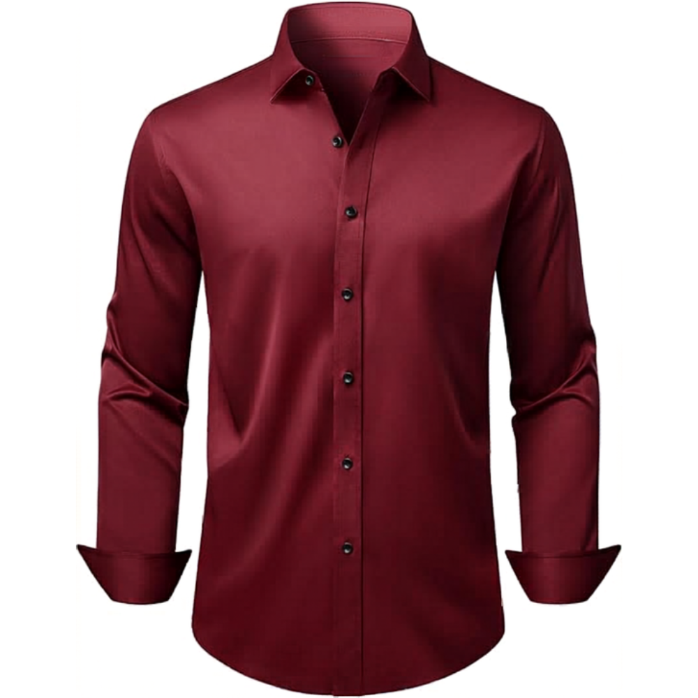 Long Sleeve And Wrinkle Free Button Down Shirt For Men