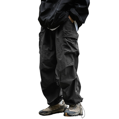 Streetwear Baggy Fit Cargo Trousers With Pockets