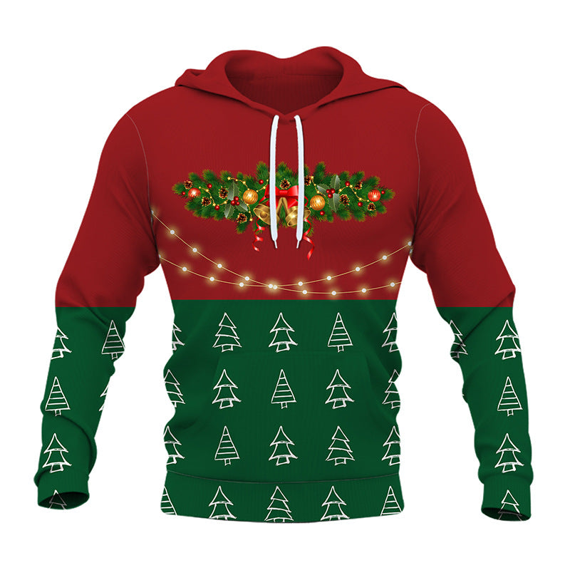 Bedruckte klassische 3D-Hoodie-Kollektion mit Weihnachtsmann und Weihnachtsmann