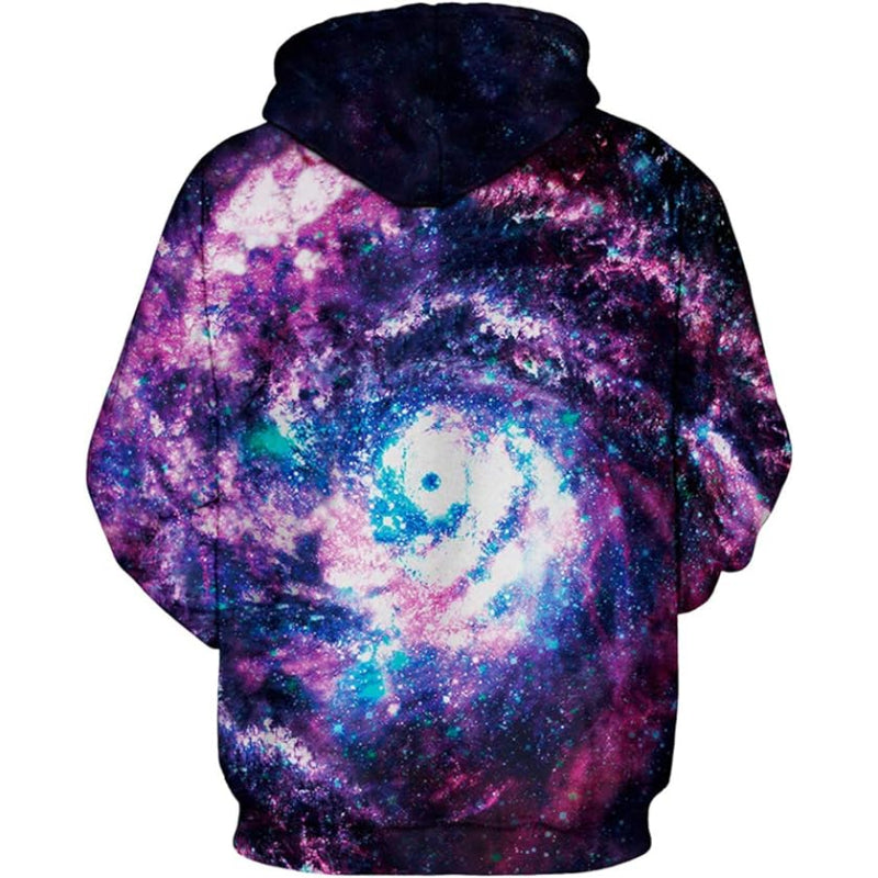 Sweat à capuche décontracté imprimé en 3D Spiral Galaxy