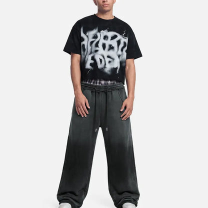 Loose Vintage Plaid Patchwork Sweatpants For Men And Women