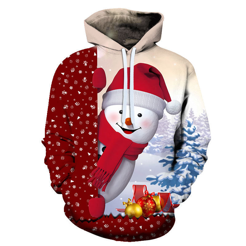 Bedruckte 3D-Hoodie-Kollektion mit Weihnachtsmotiv