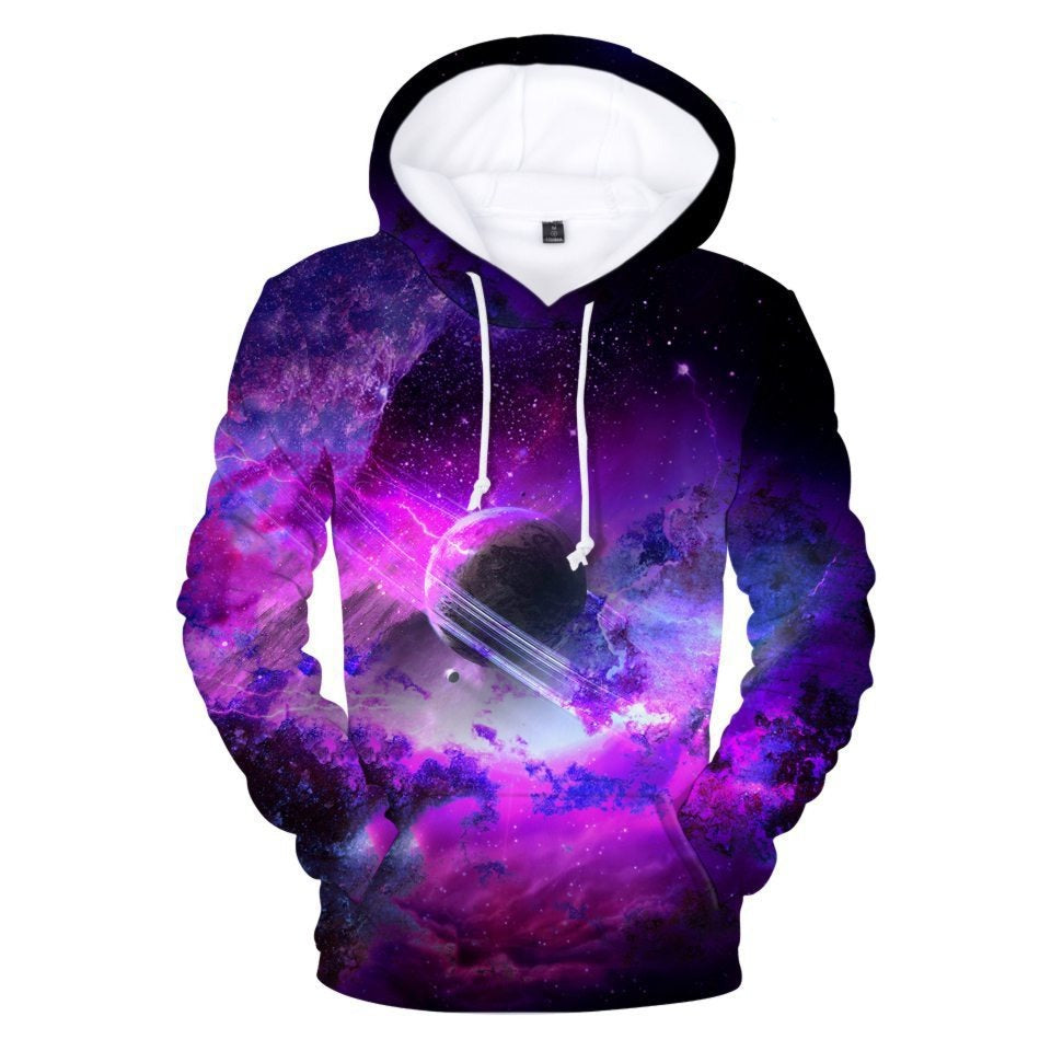 Blue Flame Horse Digital Printed 3D Hoodie